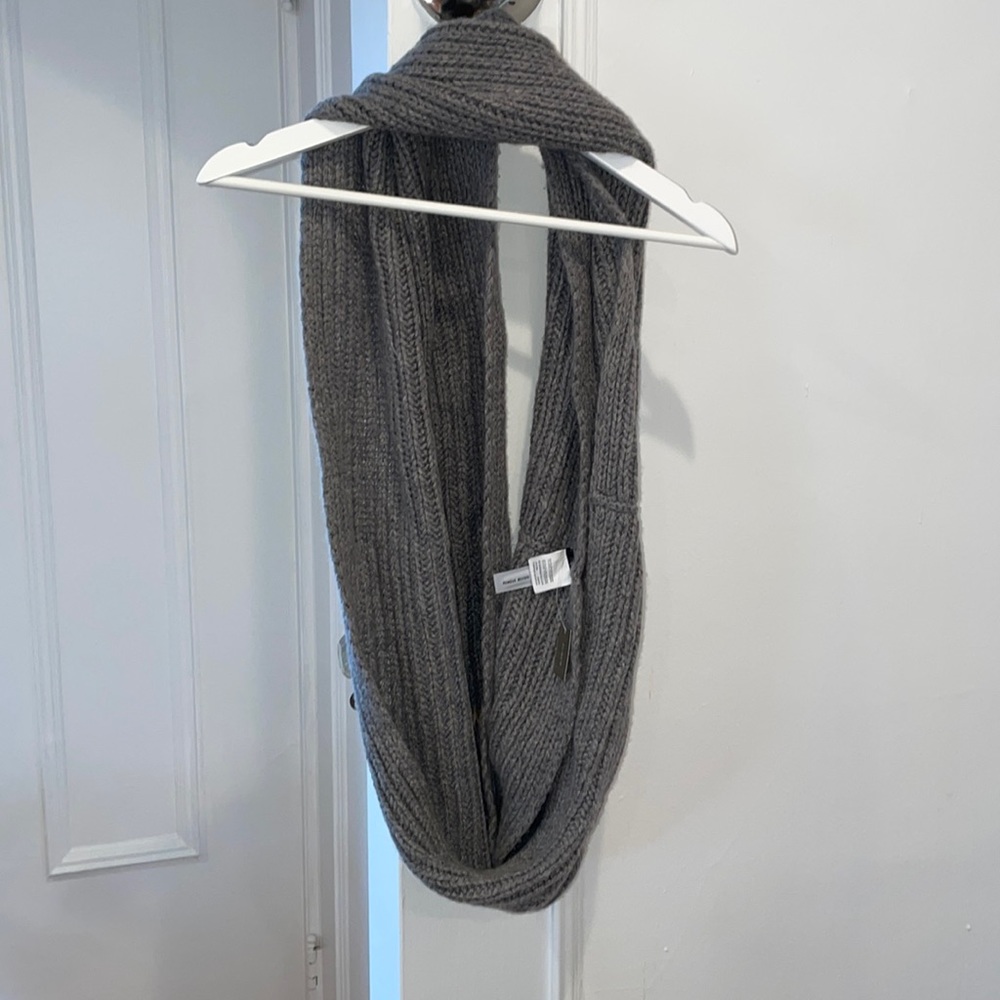 NWT jcrew wool blend grey circle scarf long